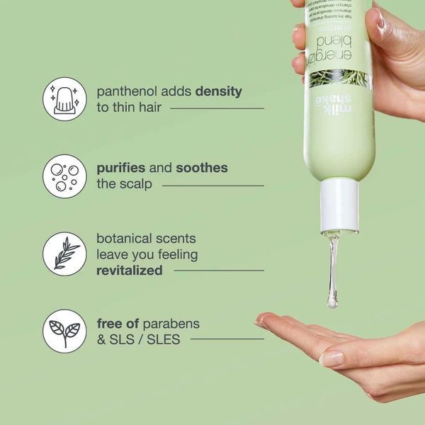 Шампунь для тонкого волосся milk shake energizing blend shampoo ущільнення структури 300 мл 8032274059875 фото
