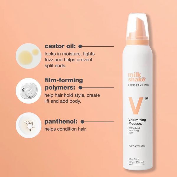 Мус для укладання milk shake Lifestyling Volumizing Mousse для об'єму та термозахисту тонкого волосся 200 мл 8032274190493 фото