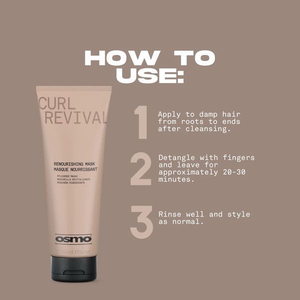 Маска для кучерявого волосся OSMO Curl Revival Mask для пружного завитка 250 мл 065159 фото