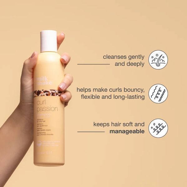Шампунь для кучерявого волосся milk shake curl passion shampoo чіткі локони без пухнастості 300 мл 8032274104476 фото