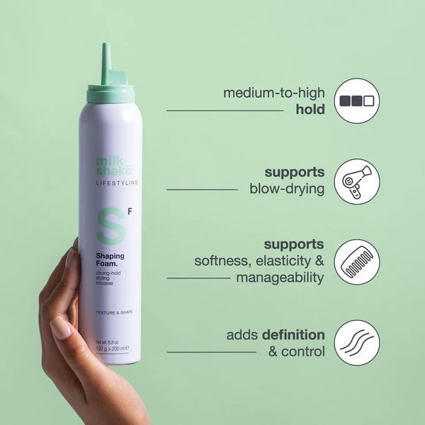 Піна для укладки milk shake Lifestyling Shaping Foam для структури та тривалої фіксації волосся 200 мл 8032274190578 фото