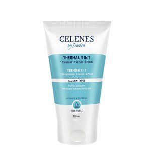 Средство 3 в 1 для очищения лица Celenes by Sweden Thermal 3 In 1 Cleanser Scrub Mask для глубокого очищения пор 150 мл 5160072 фото
