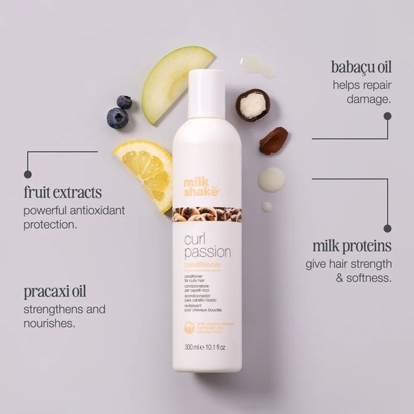 Кондиціонер для кучерявого волосся milk shake curl passion conditioner легке розчісування та пружність 300 мл 8032274104483 фото