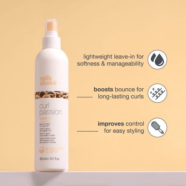 Несмываемый кондиционер-спрей milk shake Curl Passion Leave-In для мягкости и упругости локонов перед сушкой 300 мл 8032274105565 фото