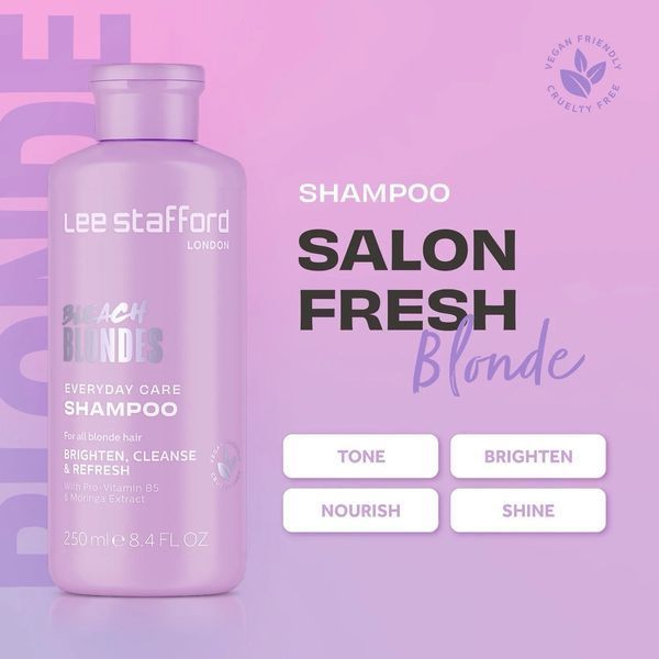 Шампунь Lee Stafford Bleach Blondes Everyday Care для щоденного догляду та захисту кольору блонду 250 мл LS5654 фото