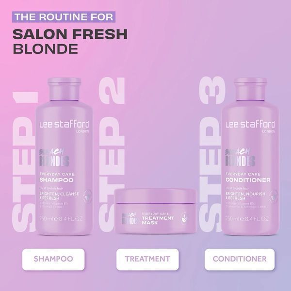 Шампунь Lee Stafford Bleach Blondes Everyday Care для щоденного догляду та захисту кольору блонду 250 мл LS5654 фото
