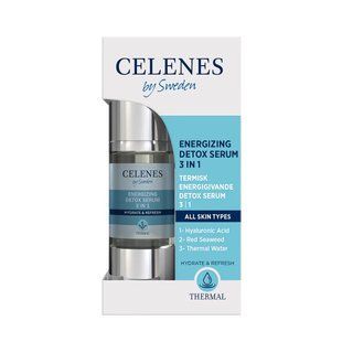 Сыворотка для лица Celenes by Sweden Thermal Energizing Detox Serum 3 In 1 для увлажнения и сияния кожи 30 мл 5160044 фото