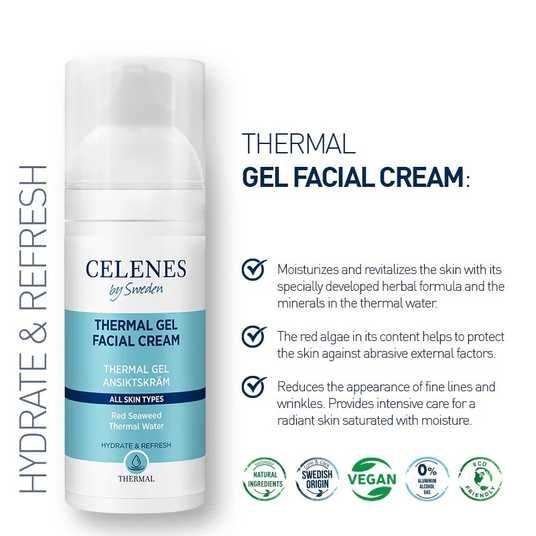 Гель-крем для обличчя Celenes Thermal Gel Facial Cream | Зволоження