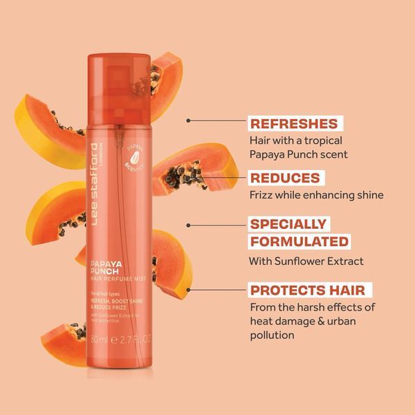 Парфумований спрей для волосся Lee Stafford Papaya Punch Hair Perfume Mist з ароматом папаї 80 мл LS2755 фото