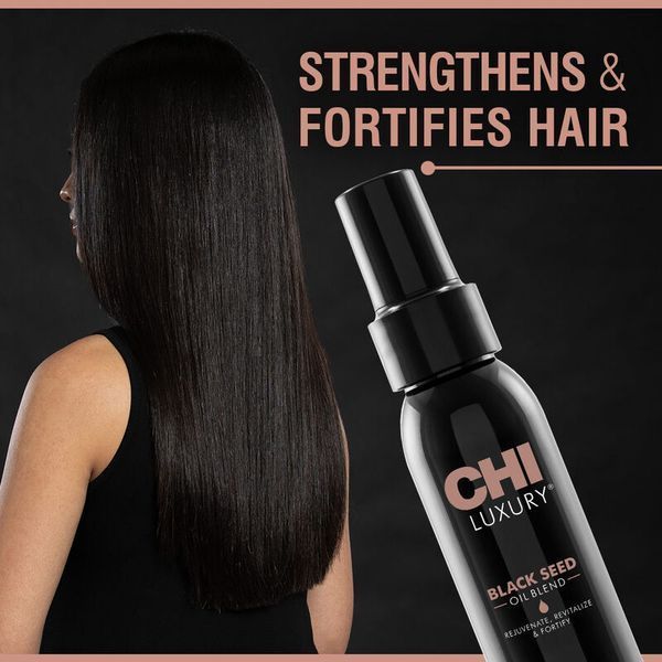 Суха олія чорного кмину для волосся CHI Luxury Black Seed Dry Oil Blend для блиску та гладкості 89 мл CHILBSO03 фото