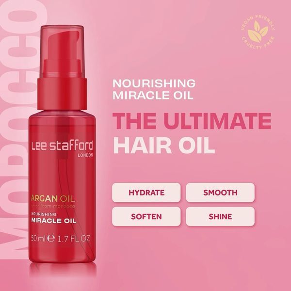 Масло для волос Lee Stafford Argan Nourishing Miracle для увлажнения и блеска 50 мл LS4664 фото