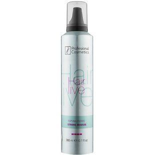 Пена для укладки волос Profesional Cosmetics Hairlive Strong Mousse сильной фиксации 300 мл 1245 фото