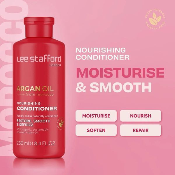 Кондиціонер для волосся Lee Stafford Argan Oil Nourishing для зволоження та живлення 250 мл LS4626 фото