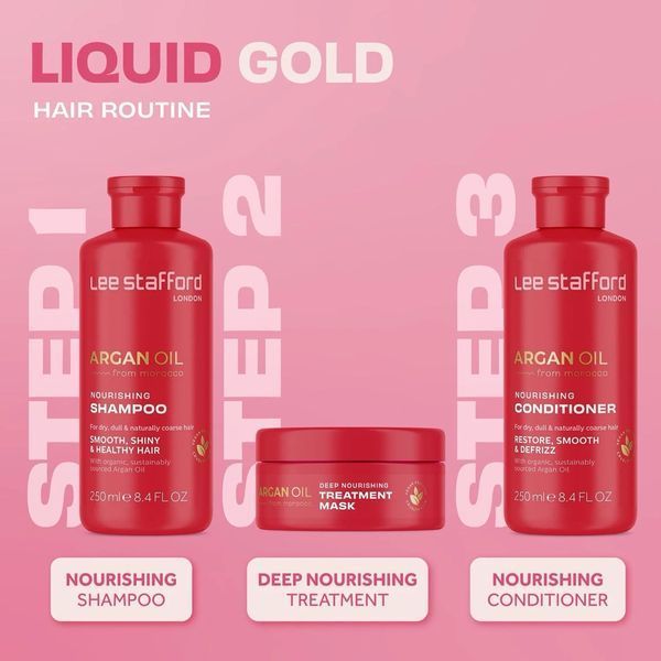 Кондиціонер для волосся Lee Stafford Argan Oil Nourishing для зволоження та живлення 250 мл LS4626 фото