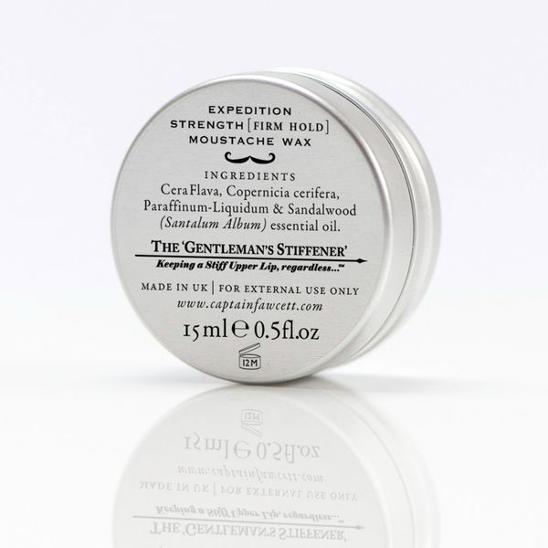 Віск для вусів міцна фіксація Capitan Fawcett Expedition Strength Moustache Wax 15ml F2224 фото