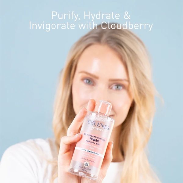 Заспокійливий тонік для обличчя Celenes by Sweden Cloudberry Soothing & Moisturizing Toner для сухої та чутливої шкіри 200 мл 5160189 фото