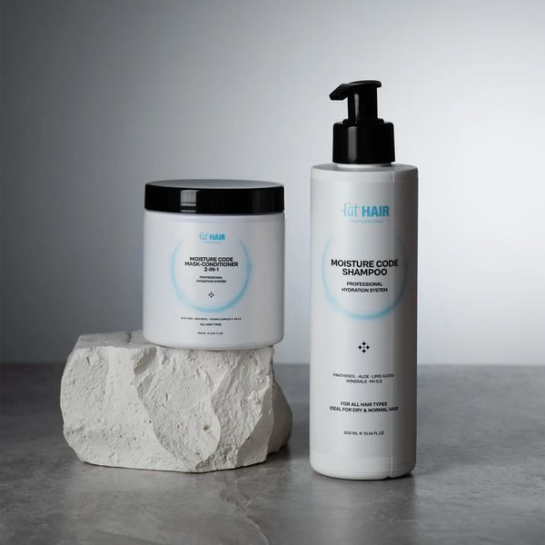 Маска-кондиціонер FutHAIR Moisture Code 2-в-1 для зволоження волосся, з алое вера та пантенолом 250 мл FUTH09 фото