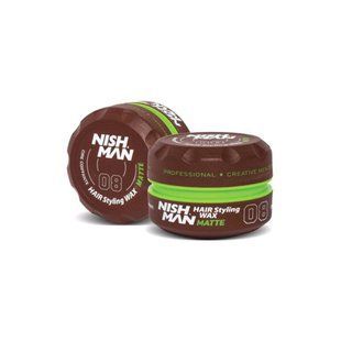 Воск для укладки волос Nishman Hair Styling Wax 08 Matte 150 мл 8681665066079 фото