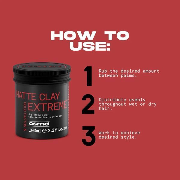 Глина OSMO Matte Clay Extreme Dry Texture Wax з матовим ефектом і сильною фіксацією 100 мл 65007 фото