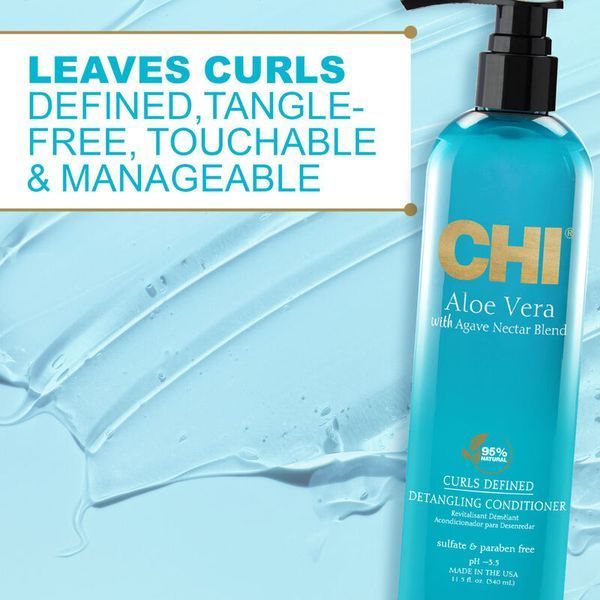Кондиціонер CHI Aloe Vera with Agave Nectar Blend Curls Defined Detangling Conditioner для розплутування кучерявого волосся 340 мл CHIAVDC11 фото