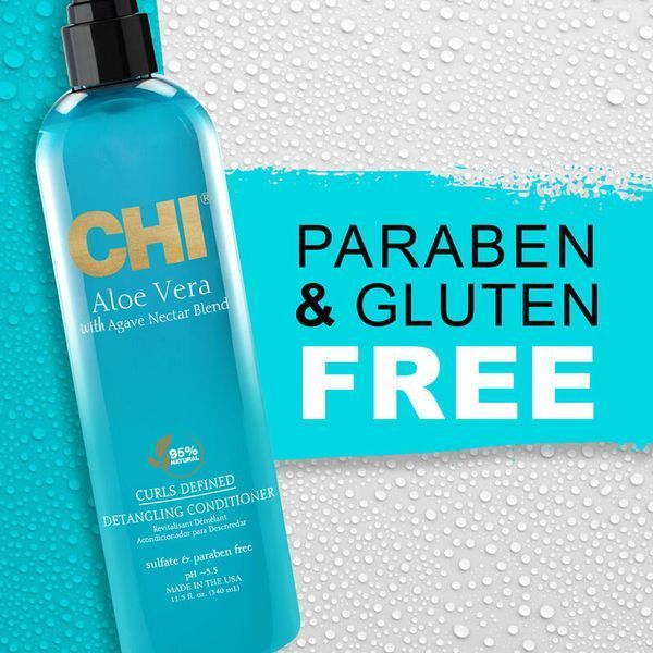Кондиціонер CHI Aloe Vera with Agave Nectar Blend Curls Defined Detangling Conditioner для розплутування кучерявого волосся 340 мл CHIAVDC11 фото