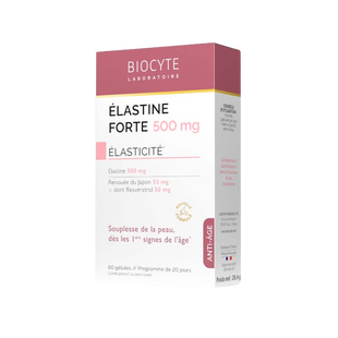 Морской еластин, восстановление упругости кожи Biocyte Elastine Forte 500 mg 60 капсул BYELAS2G60 фото