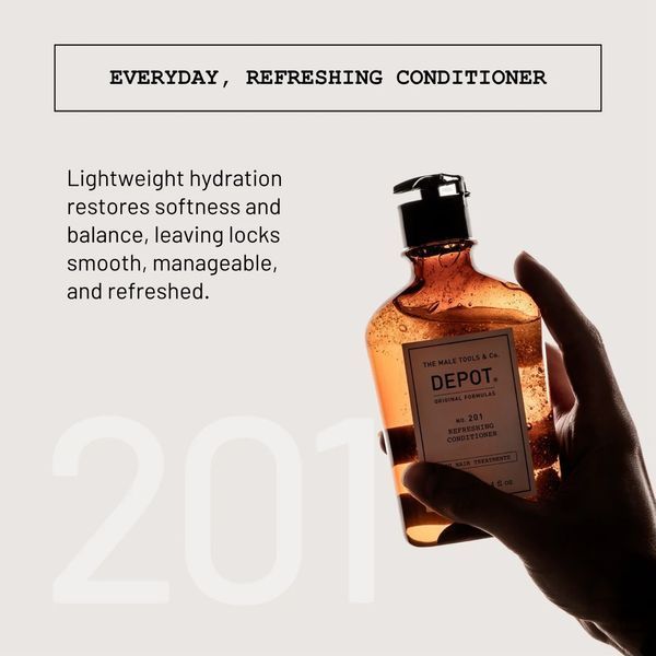 Кондиционер DEPOT 201 Refreshing мужской освежающий для волос и кожи головы 250 мл 8032274060826 фото