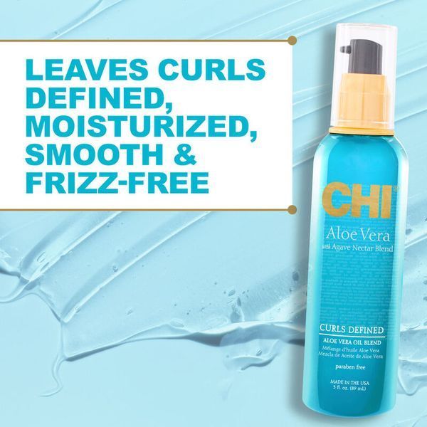 Олія для кучерявого волосся CHI Aloe Vera with Agave Nectar Blend Curls Defined Oil для гладкості, зволоження та блиску 89 мл CHIAVO3 фото