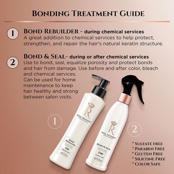Спрей-бондер CHI Royal Treatment Bond and Seal для захисту волосся при фарбуванні та освітленні 237 мл RTBS8 фото