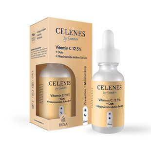 Осветляющая сыворотка для лица Celenes by Sweden Rena Vitamin C 12.5% + Oats + Niacinamide Active Serum с витамином С 30 мл 5180000 фото
