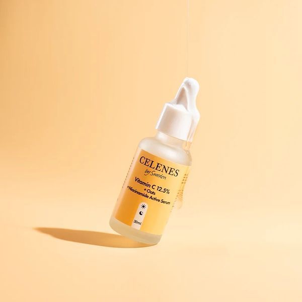 Освітлювальна сироватка для обличчя Celenes by Sweden Rena Vitamin C 12.5% + Oats + Niacinamide Active Serum з вітаміном С 30 мл 5180000 фото