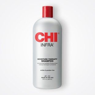Шампунь для пошкодженого волосся CHI Infra Moisture Therapy Shampoo для зволоження та блиску 946 мл CHI0032 фото