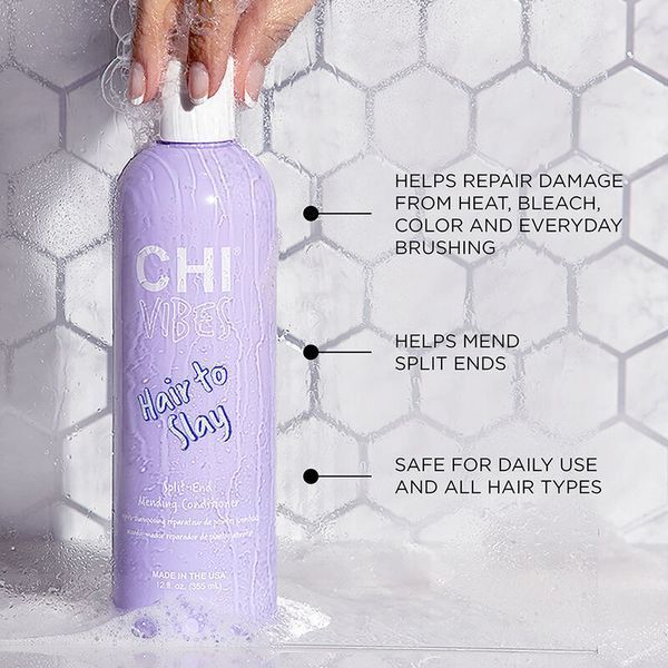 Кондиционер CHI Vibes Hair To Slay Split-End Mending Conditioner для восстановления секущихся кончиков и блеска 355 мл CHIVMC12 фото