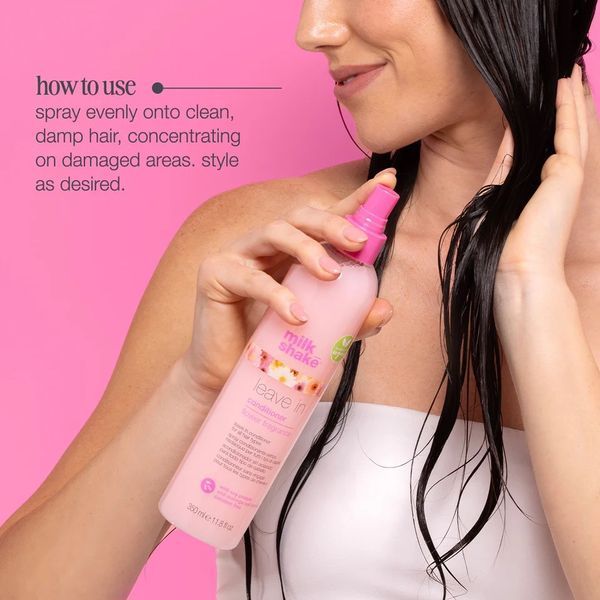 Незмивний кондиціонер-спрей milk shake Leave-In Conditioner Flower для зволоження та блиску фарбованого волосся 350 мл 8032274171140 фото