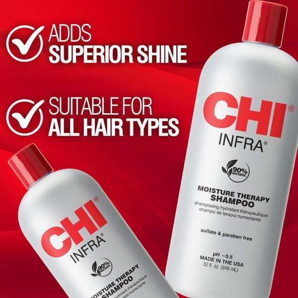 Шампунь для пошкодженого волосся CHI Infra Moisture Therapy Shampoo для зволоження та блиску 946 мл CHI0032 фото