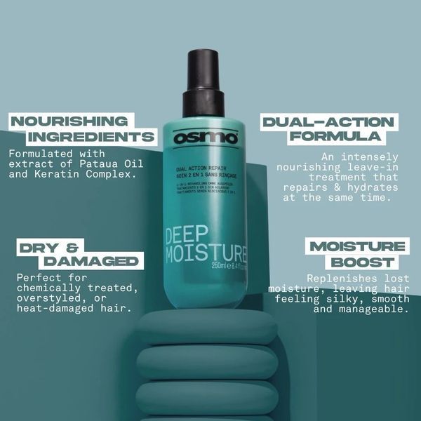 Двофазний спрей OSMO Deep Moisture Dual Action Repair для легкого розчісування 250 мл 065063 фото