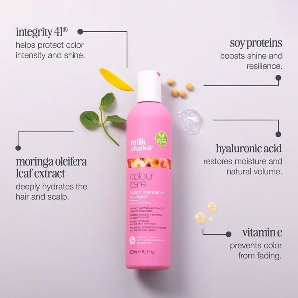 Шампунь milk shake Color Maintainer Shampoo Flower для захисту кольору та зволоження фарбованого волосся 300 мл 8032274170730 фото