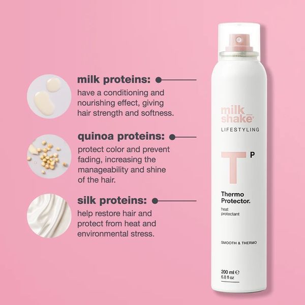 Спрей-термозахист milk shake Lifestyling Thermo Protector бездоганне укладання 200 мл 8032274190417 фото