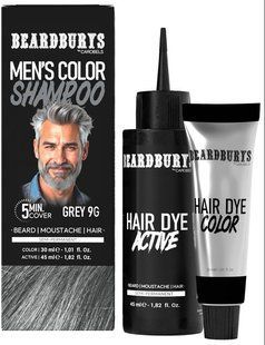 Камуфлювальний шампунь для бороди та волосся Beardburys Men's Color Shampoo 9G (30 мл/45 мл) 0412741 фото