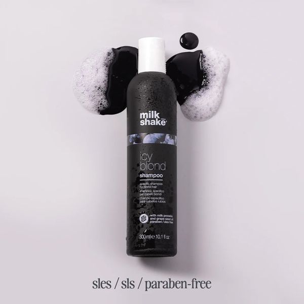 Шампунь тонуючий milk shake Icy Blond Shampoo нейтралізація жовтизни 300 мл 8032274147282 фото