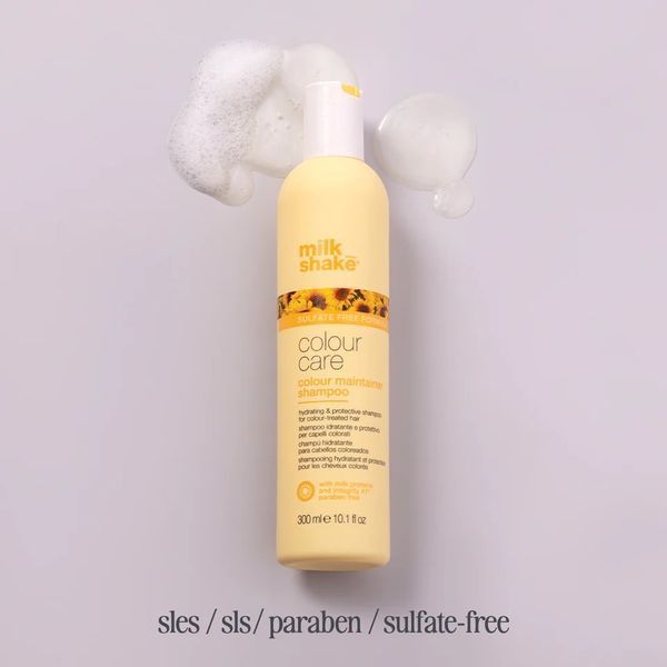 Безсульфатний шампунь milk shake Color Care Maintainer для стійкості кольору фарбованого волосся 300 мл 8032274147725 фото