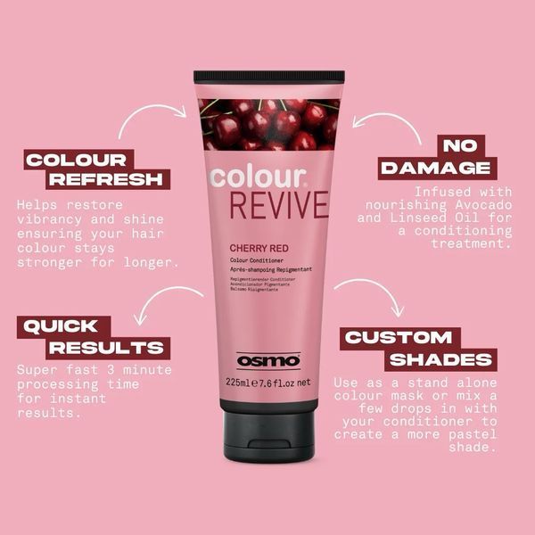 Тонирующий кондиционер OSMO Colour Revive Cherry Red Colour Conditioner для окрашивания волос 225 мл 065303 фото