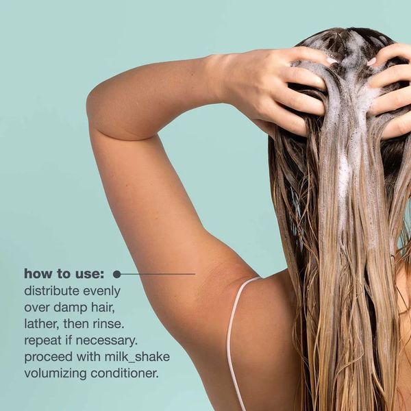 Шампунь для об'єму milk shake volumizing shampoo ущільнення структури 1000 мл 8032274078043 фото
