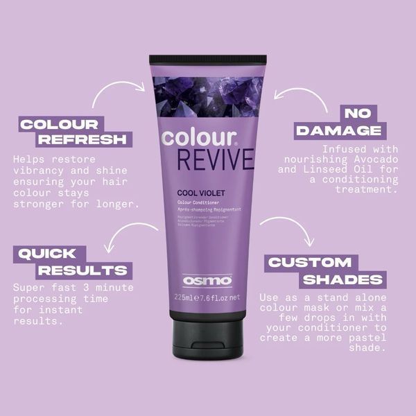 Тонуючий кондиціонер OSMO Colour Revive Cool Violet Colour Conditioner для фарбування волосся 225 мл 065301 фото