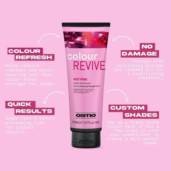 Тонирующий кондиционер OSMO Colour Revive Hot Pink Colour Conditioner для окрашивания волос 225 мл 065307 фото