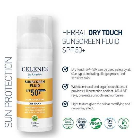 Сонцезахисний крем-флюїд Celenes by Sweden SPF 50 | Без жирного блиску