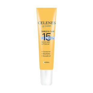 Солнцезащитный бальзам для губ Celenes by Sweden Herbal Defence SPF 15 для мягкости и увлажнения 10 мл 5160216 фото