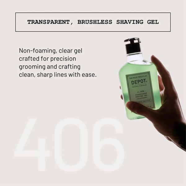 Гель DEPOT 406 Transparent Brushless чоловічий для точних ліній гоління 100 мл 8032274061250 фото