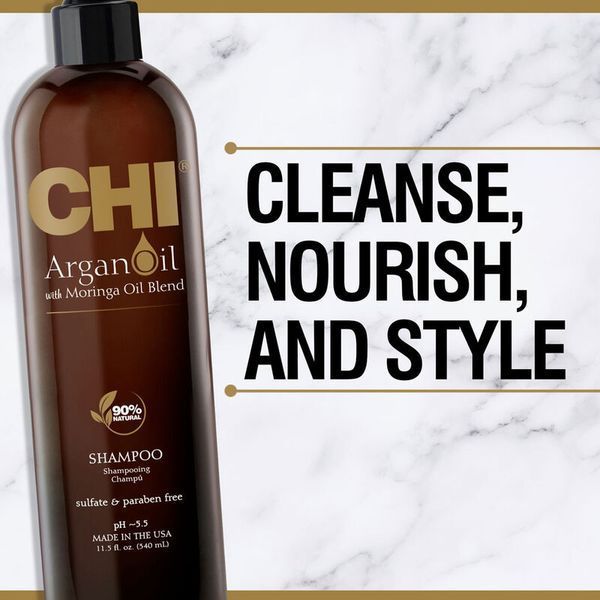 Шампунь для сухих волос CHI Argan Oil Shampoo для увлажнения и гладкости 340 мл CHIAS12 фото