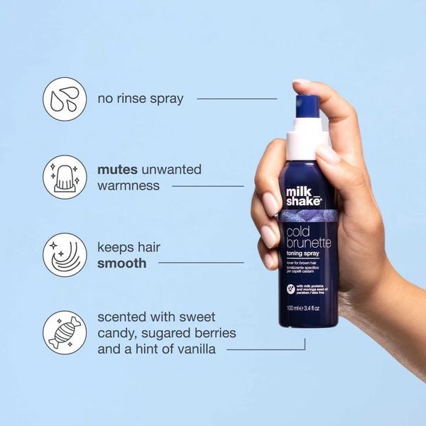 Спрей тонирующий milk shake Cold Brunette Toning Spray против рыжины для тёмных и русых волос 100 мл 8032274181071 фото